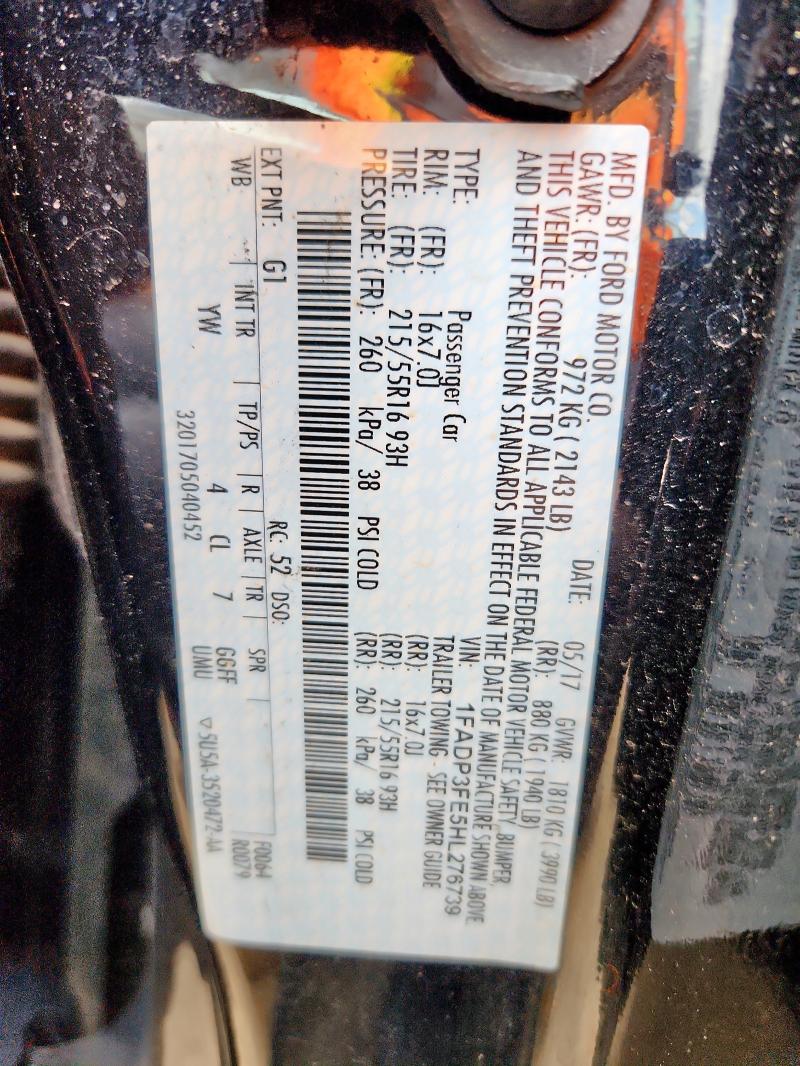 2017 FORD FOCUS SE #3296388693