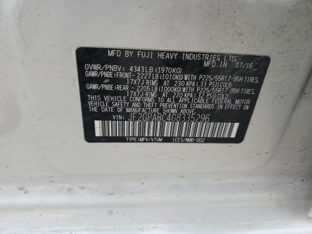 2016 SUBARU CROSSTREK - JF2GPABC4G8335296