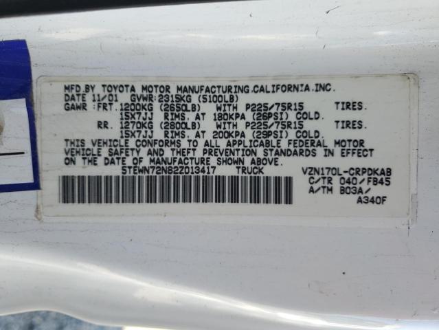 2002 TOYOTA TACOMA XTR #3305753756