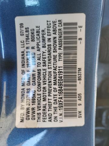 2009 HONDA CIVIC EX #3304612458