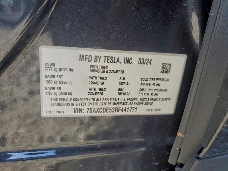 2024 TESLA MODEL X #3303704022