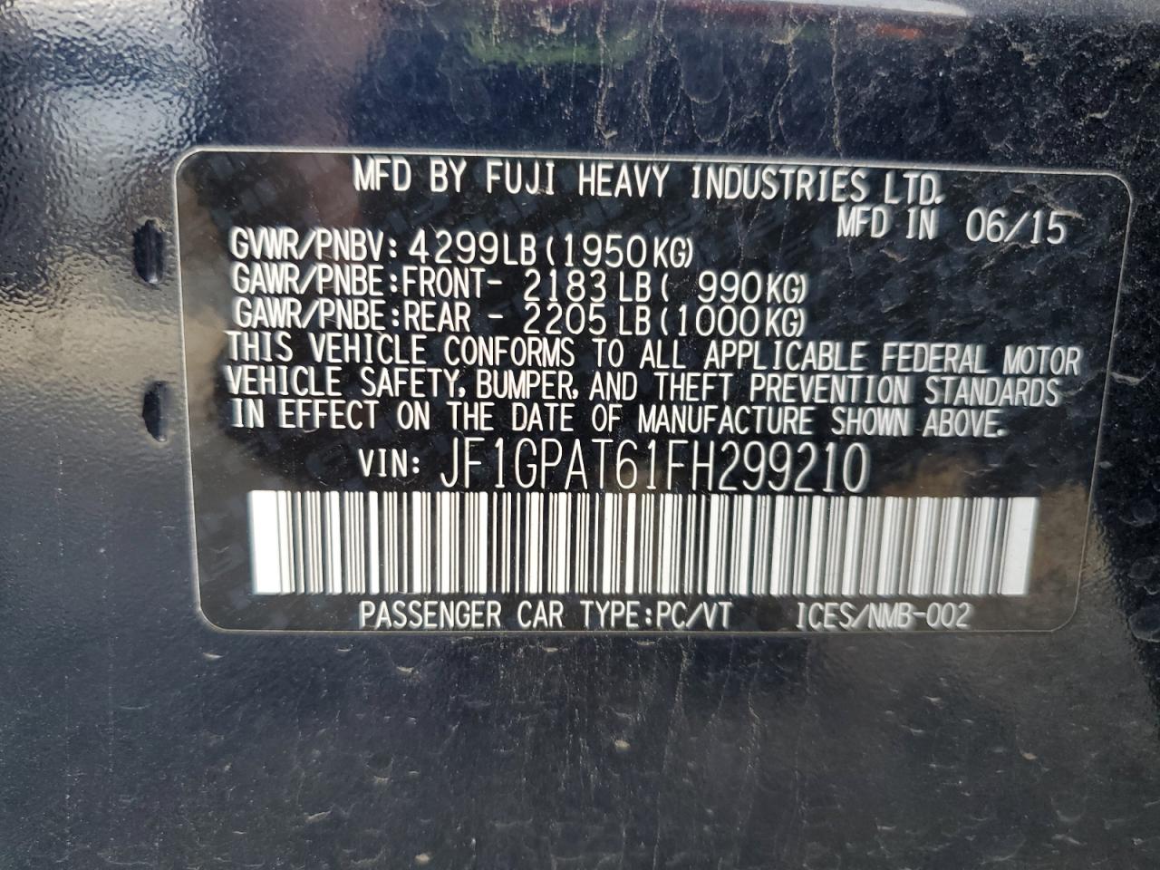 SUBARU IMPREZA SPORT