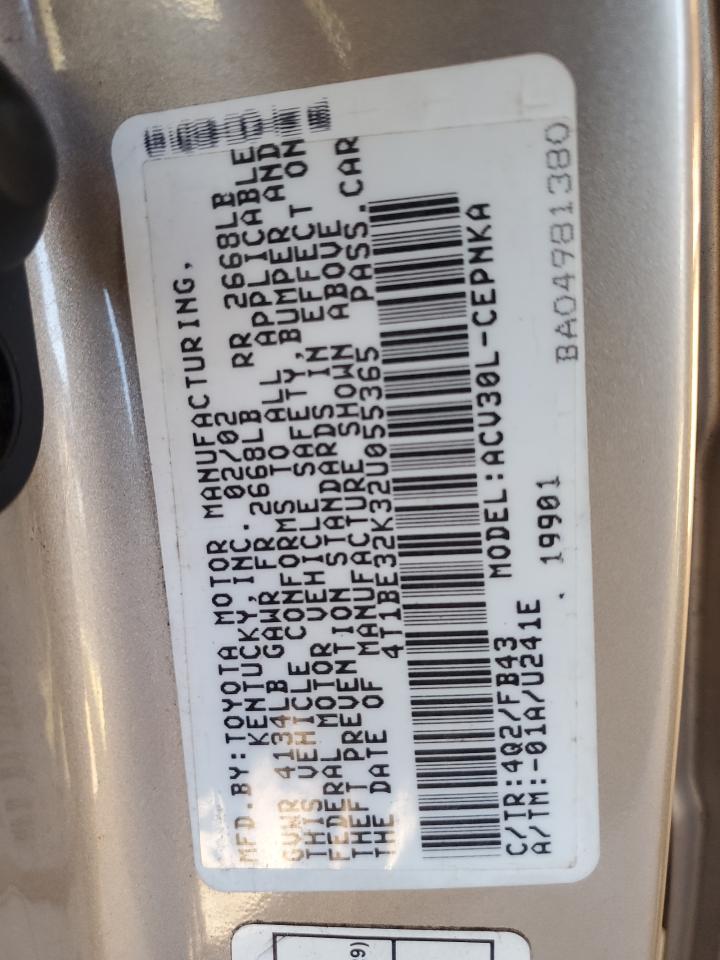 Lot #3297130554 2002 TOYOTA CAMRY LE