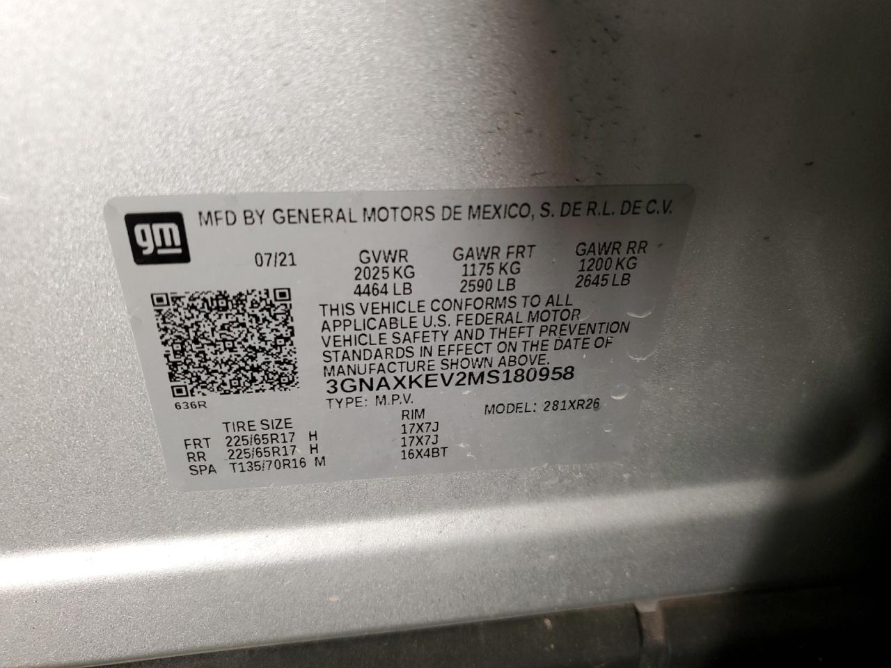 CHEVROLET EQUINOX LT