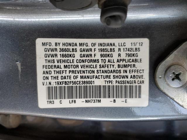 2012 HONDA CIVIC LX #3292373281
