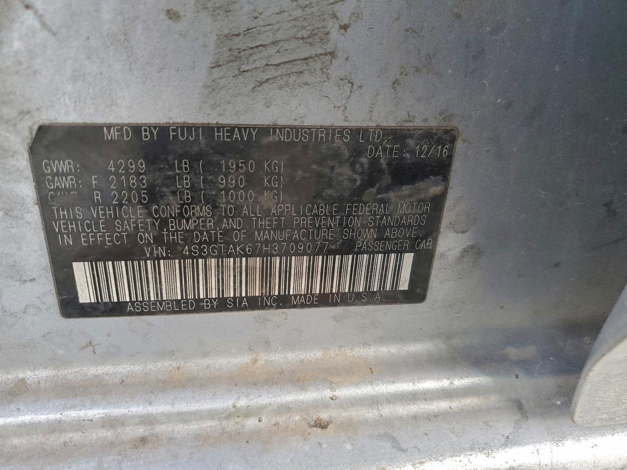 SUBARU IMPREZA SPORT