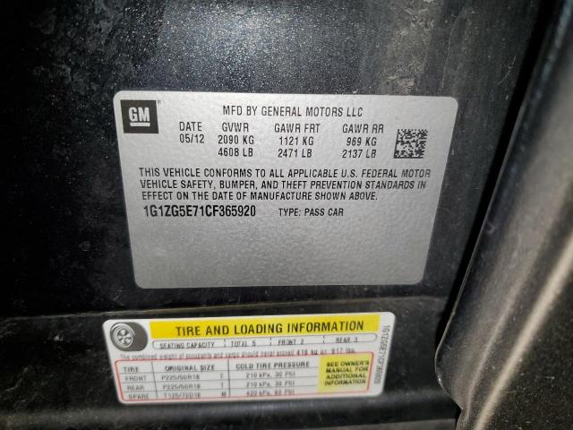 2012 CHEVROLET MALIBU LTZ #3302666014