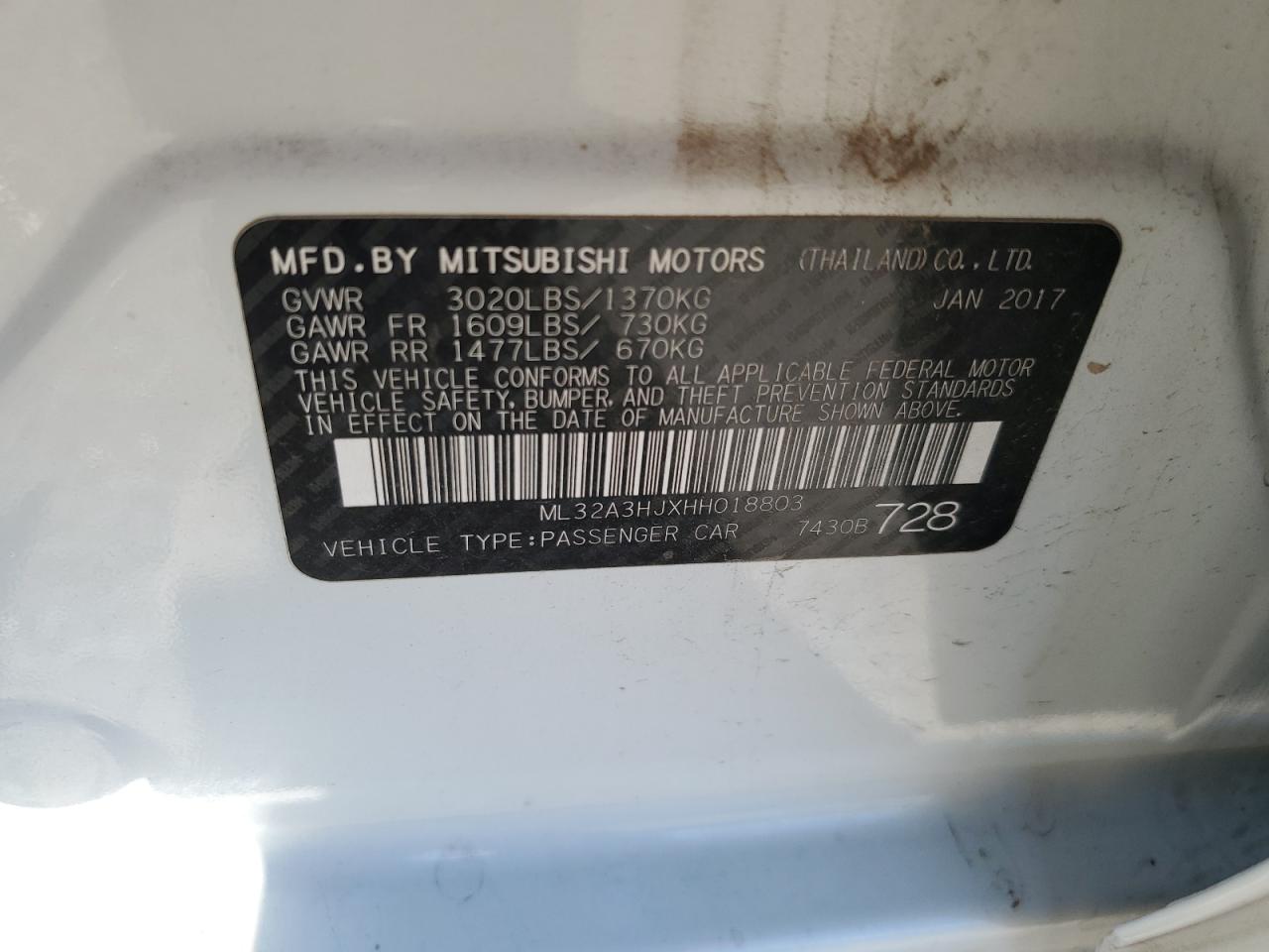 MITSUBISHI MIRAGE ES