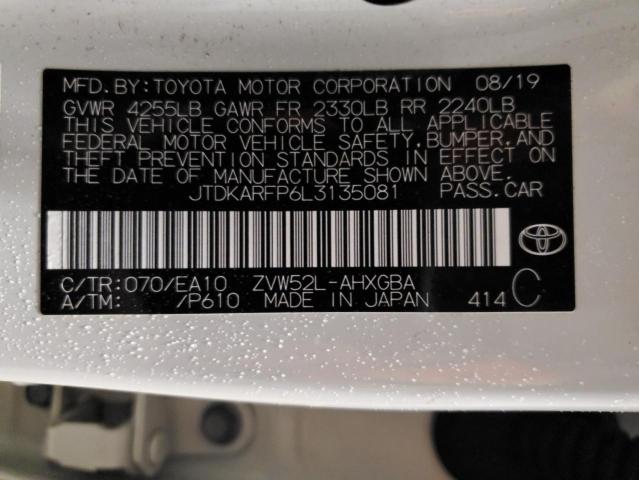 2020 TOYOTA PRIUS PRIM #3301844386