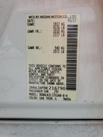 2017 NISSAN ALTIMA 2.5 #3282605880