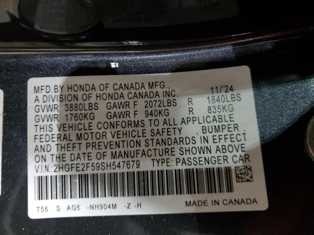 2025 HONDA CIVIC SPOR #3309577604