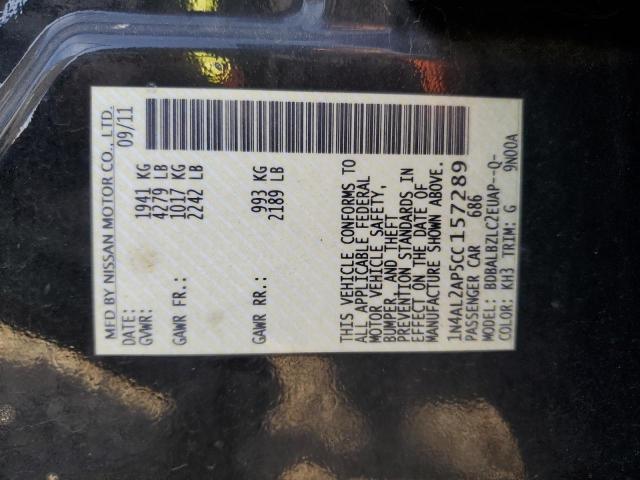 2012 NISSAN ALTIMA BAS #3306318603