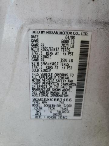 2008 NISSAN PATHFINDER #3292351287