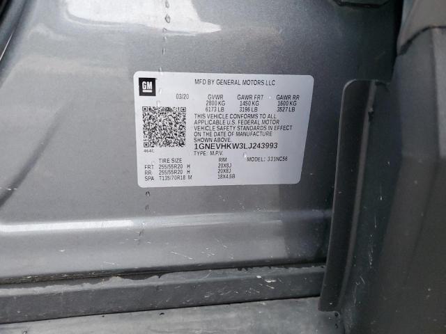 2020 CHEVROLET TRAVERSE L #3302647125