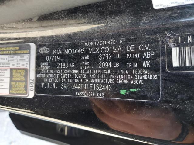 2020 KIA FORTE FE #3296279427