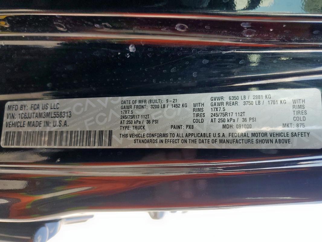 2021 JEEP GLADIATOR #3293273439