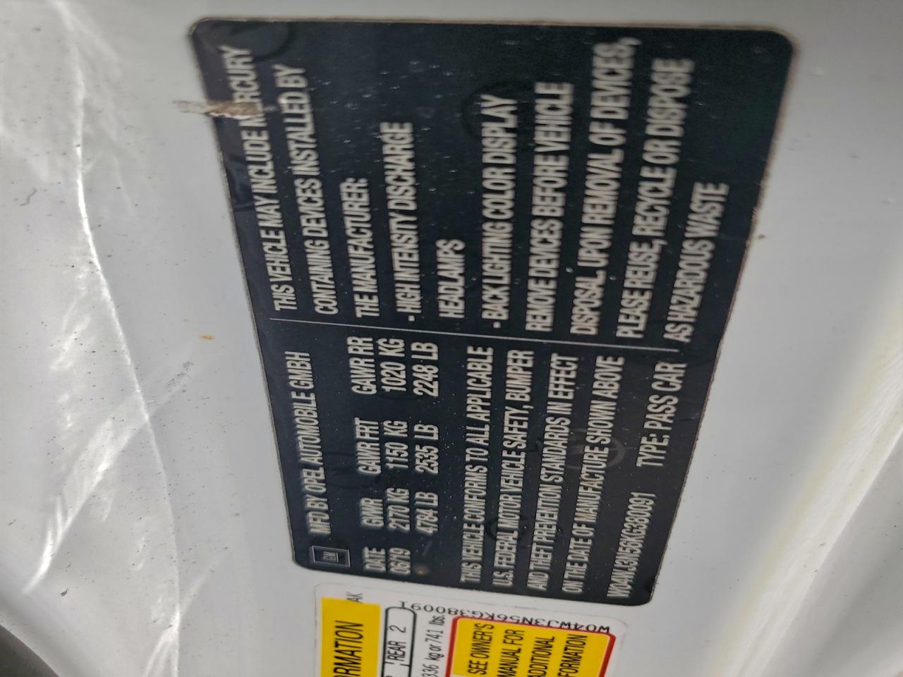 BUICK CASCADA SPORT TOURING