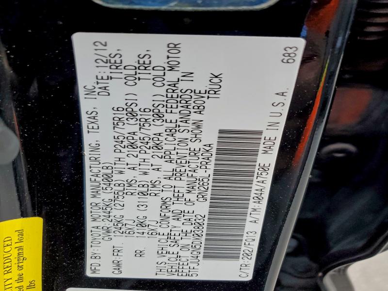 2013 TOYOTA TACOMA DOU #3293547424