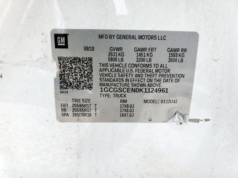 2019 CHEVROLET COLORADO L #3309808408