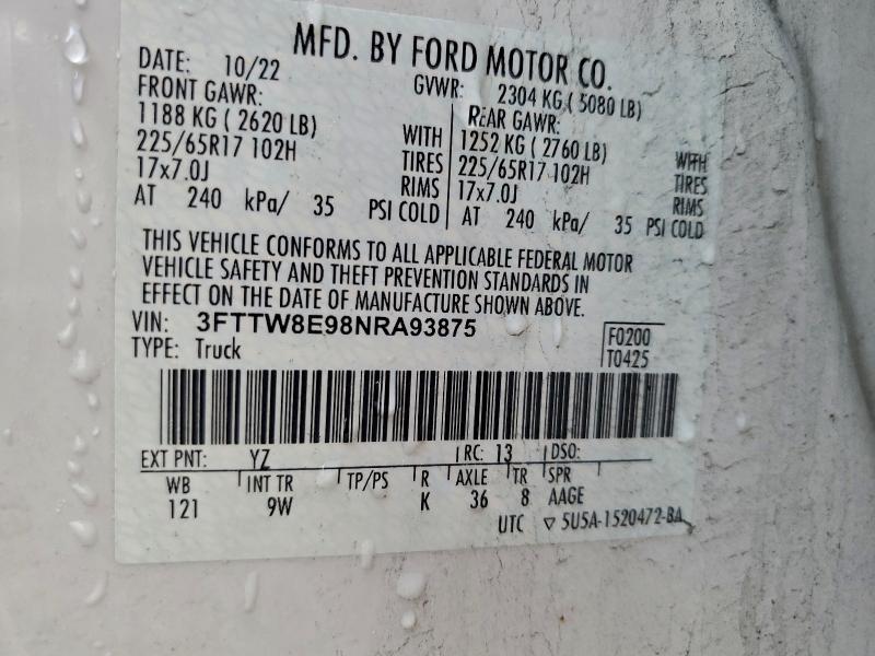 2022 FORD MAVERICK X #3301713387