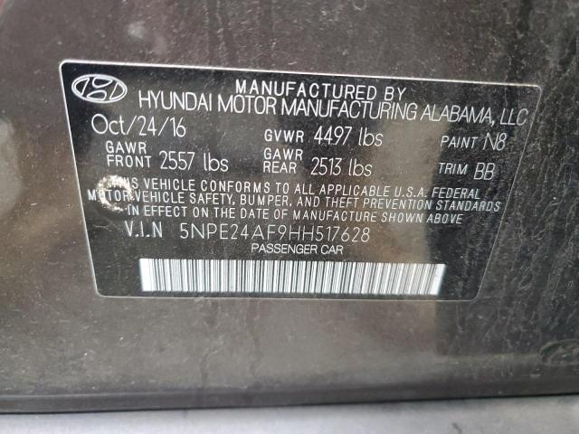 2017 HYUNDAI SONATA SE 5NPE24AF9HH517628