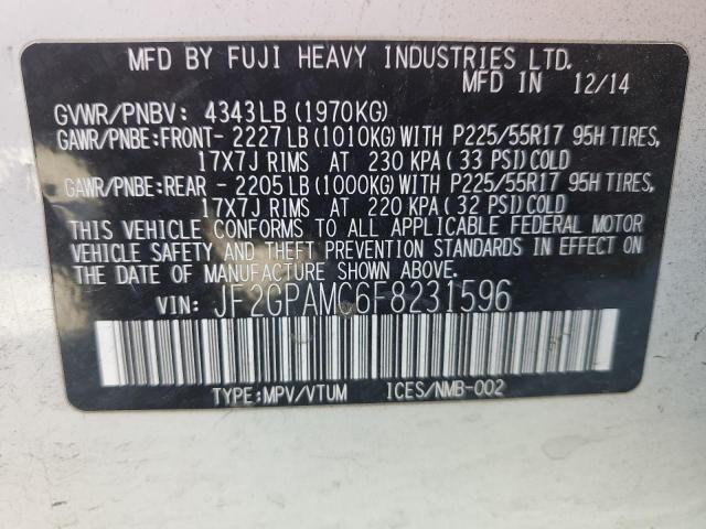 2015 SUBARU XV CROSSTR - JF2GPAMC6F8231596