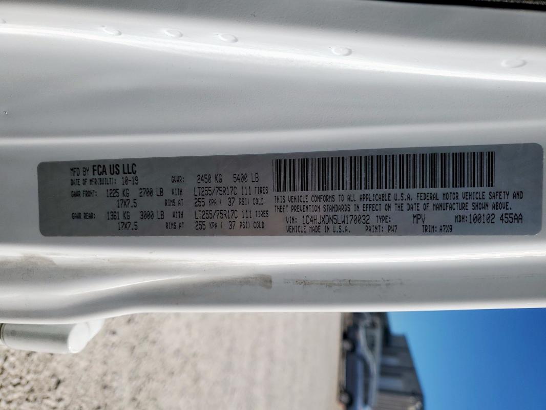 2020 JEEP WRANGLER U - 1C4HJXDN5LW170032