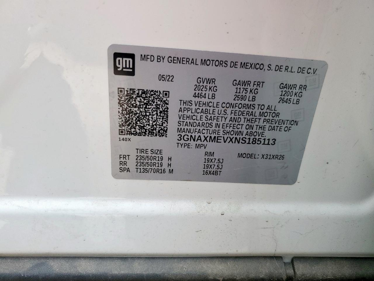 CHEVROLET EQUINOX RS