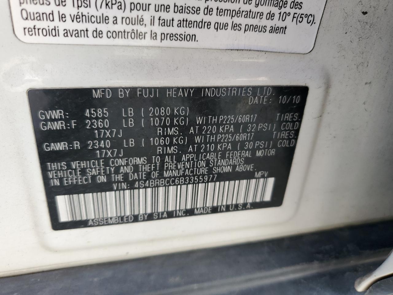 SUBARU OUTBACK 2.5I PREMIUM