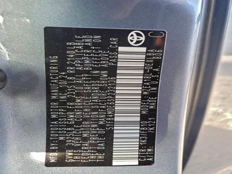 2025 TOYOTA COROLLA LE #3304635938