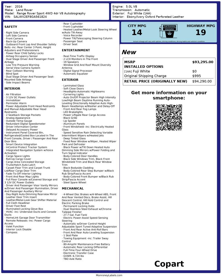 LAND ROVER RANGE ROVER AUTOBIOGRAPHY