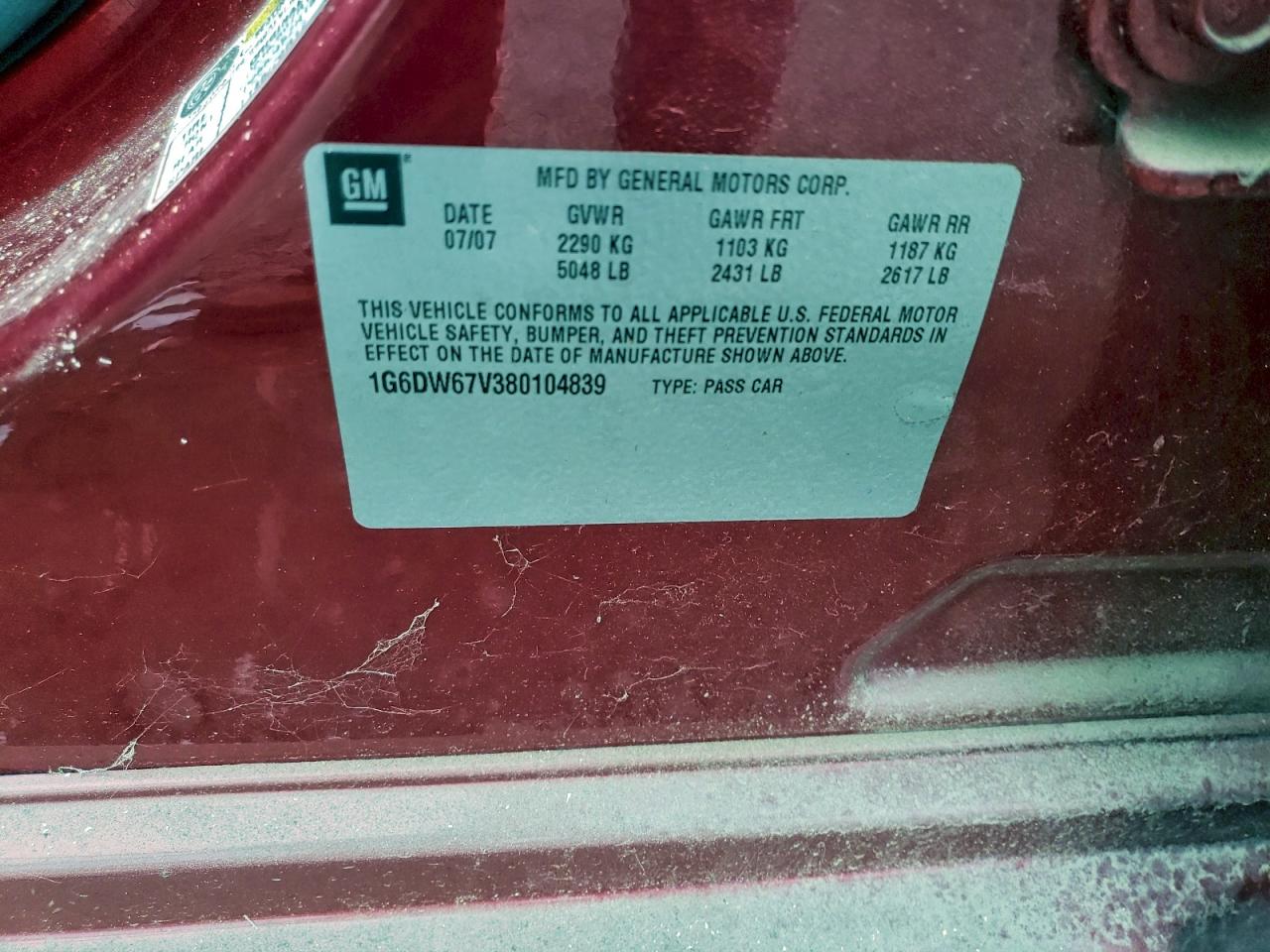 Lot #3297032532 2008 CADILLAC STS