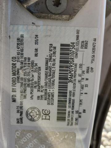 2016 FORD FUSION SE #3303703028