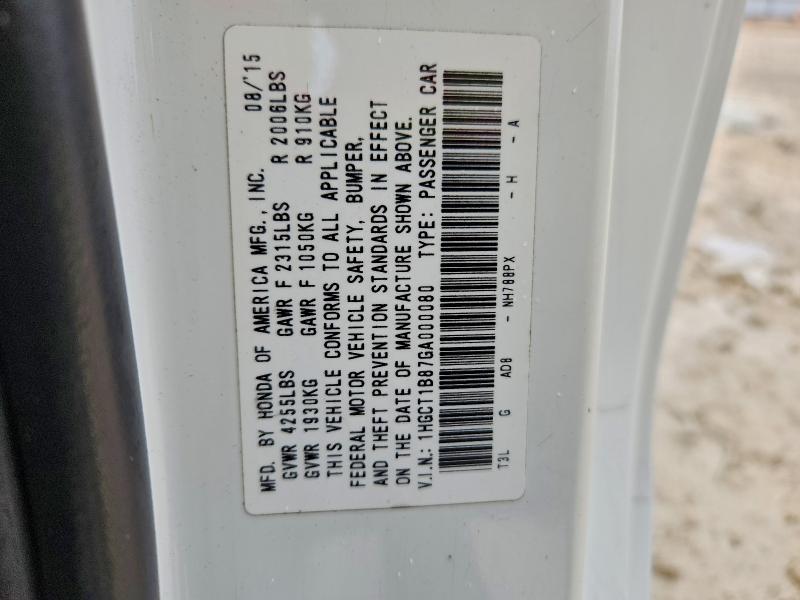 2016 HONDA ACCORD EXL #3303705024