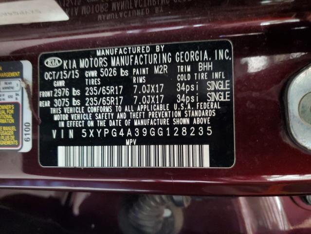 2016 KIA SORENTO LX #3296969816