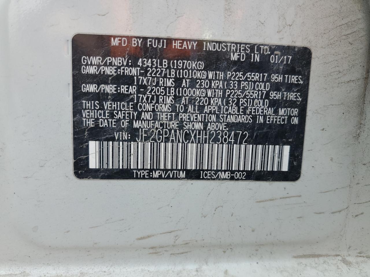 SUBARU CROSSTREK LIMITED