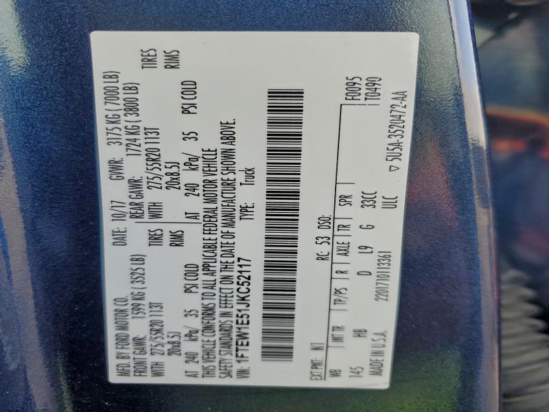 2018 FORD F150 SUPER #3302816935