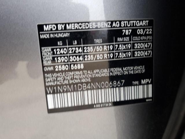 2022 MERCEDES-BENZ EQB 350 4M W1N9M1DB4NN006867