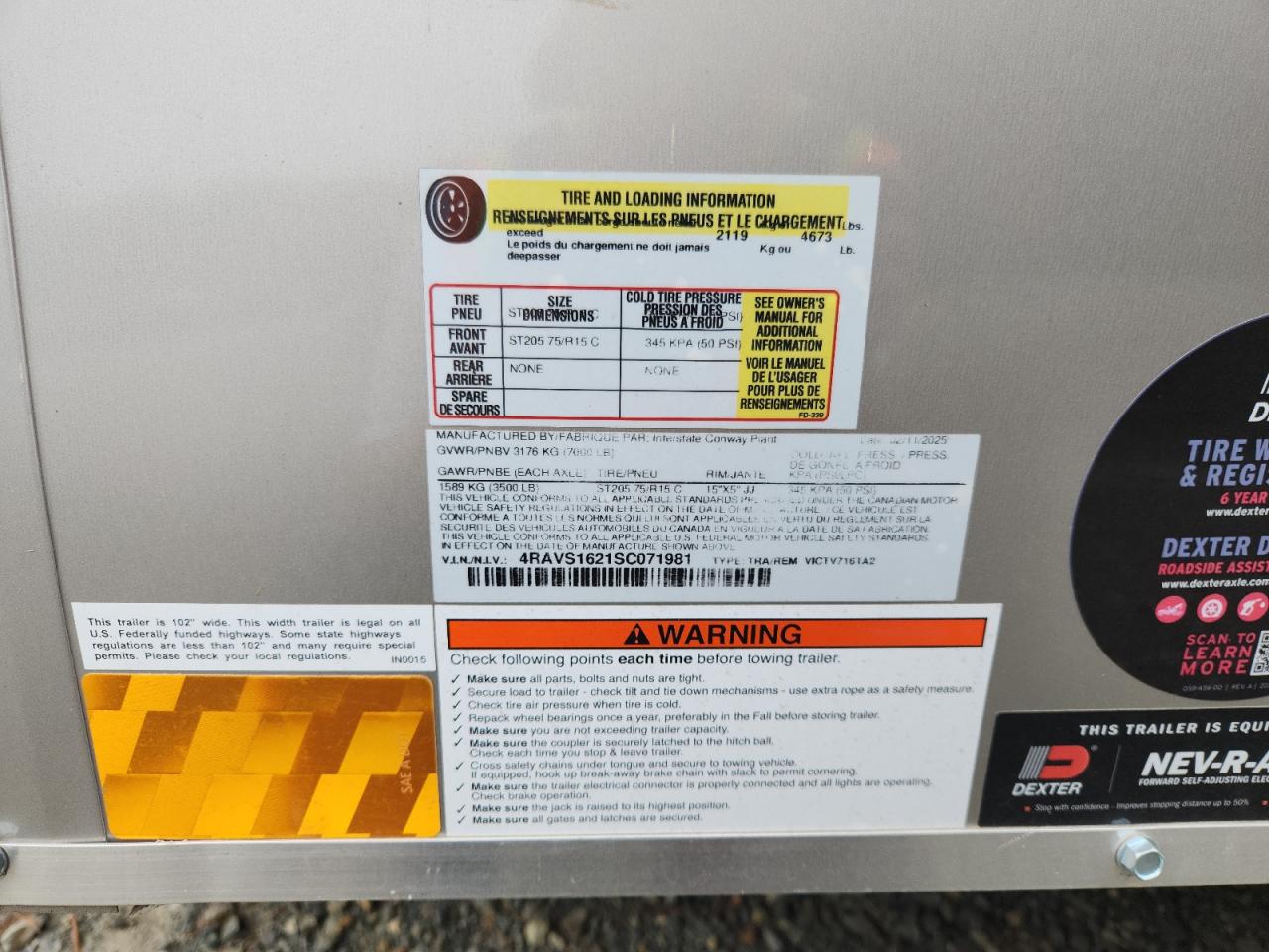 Lot #3293335428 2025 INTERSTATE UNKNOWN