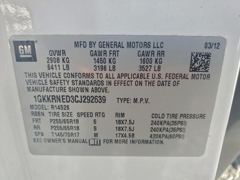 2012 GMC ACADIA SLE #3303691035