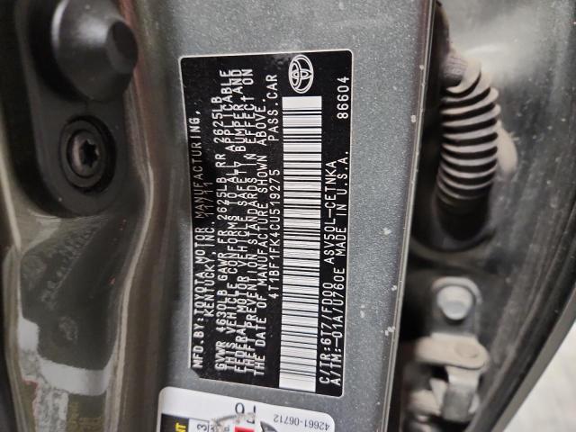 2012 TOYOTA CAMRY BASE #3297285378