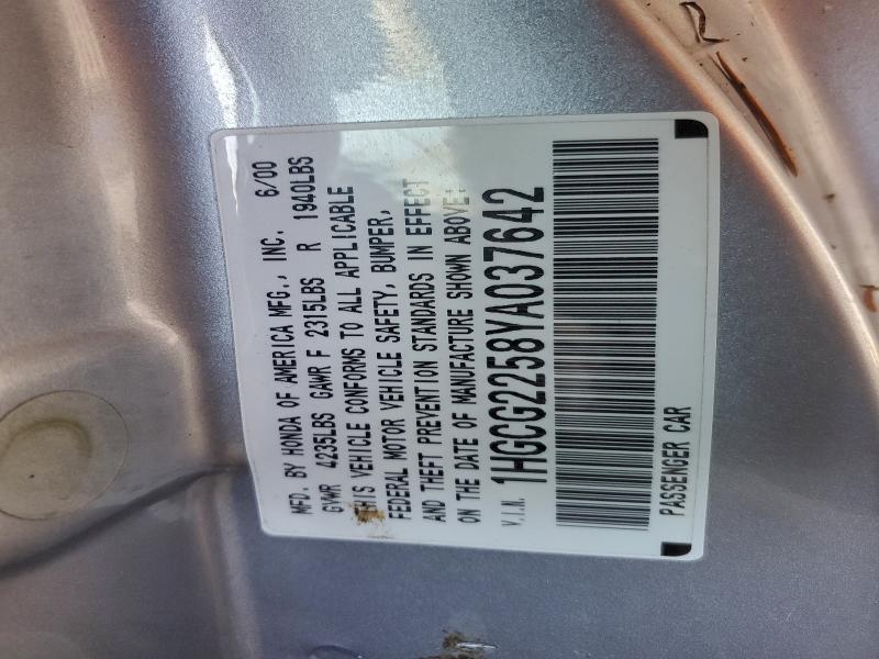 2000 HONDA ACCORD EX #3298008193