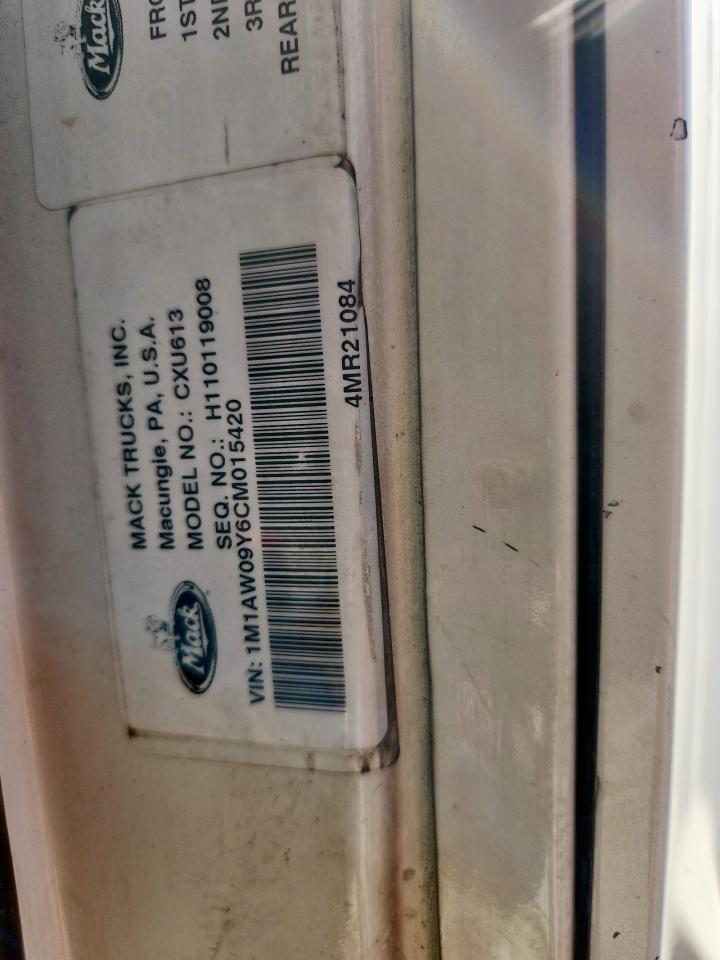 Lot #3284580331 2012 MACK 600 CXU600