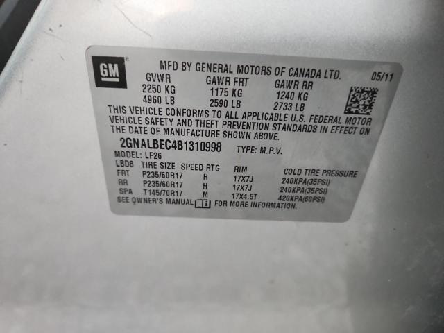 2011 CHEVROLET EQUINOX #3290215249