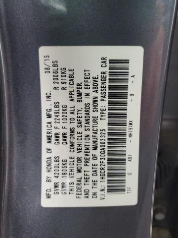 2016 HONDA ACCORD LX #3296314486