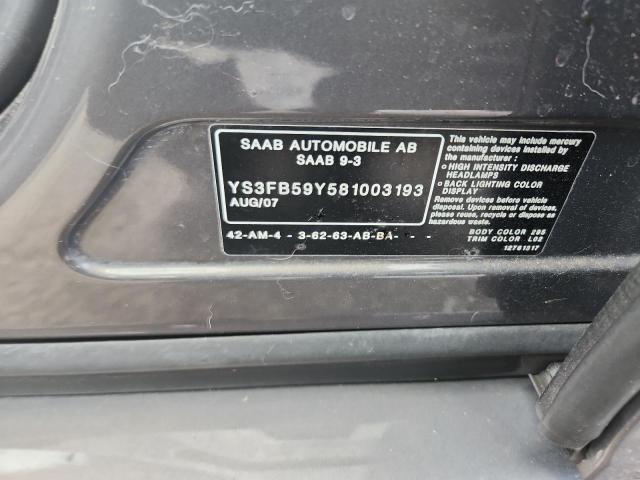 2008 SAAB 9-3 2.0T #3305300369