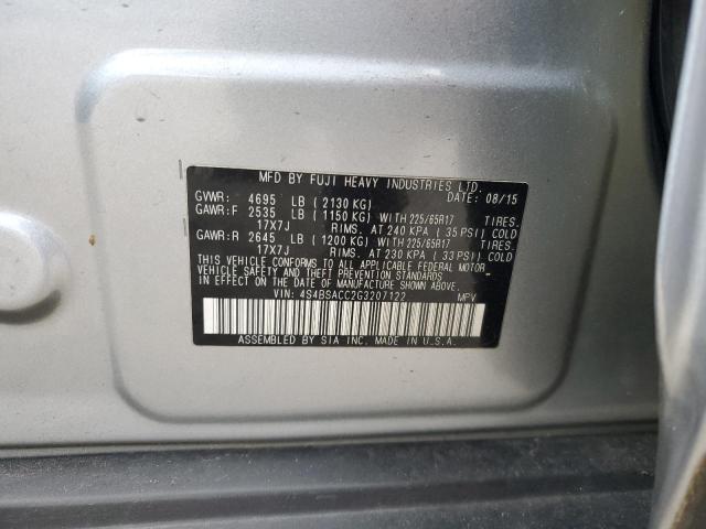 2016 SUBARU OUTBACK 2. #3296228448