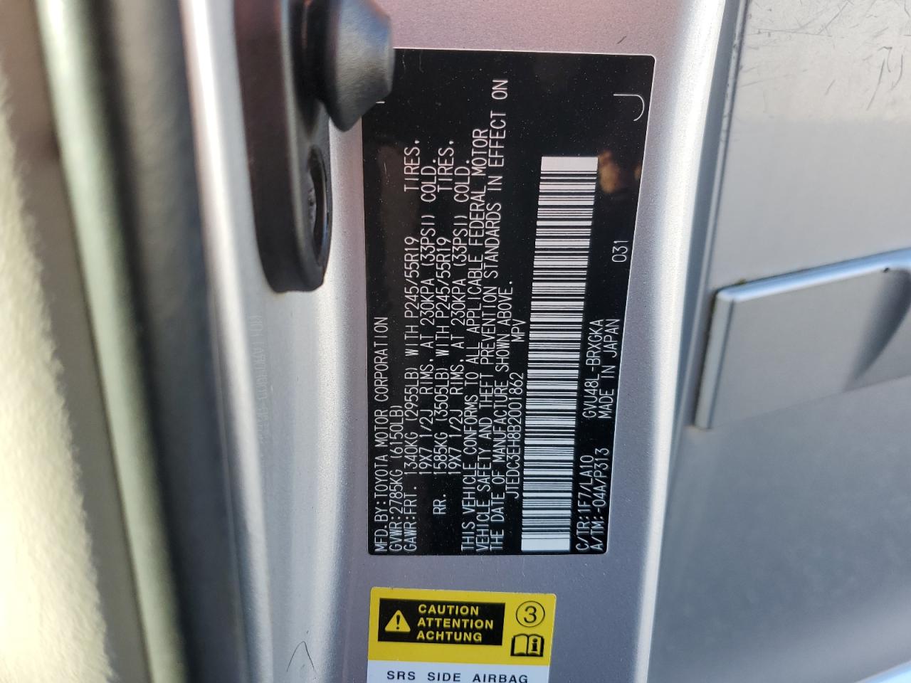 TOYOTA HIGHLANDER HYBRID LIMITED