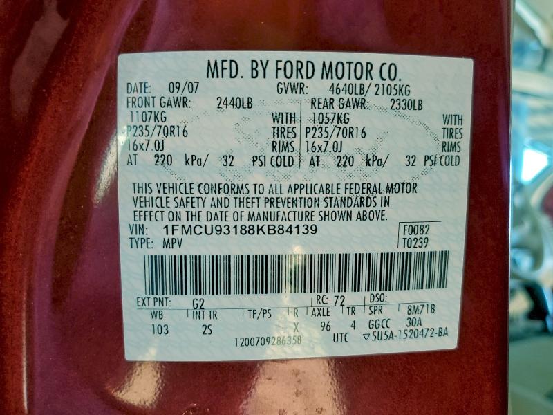 2008 FORD ESCAPE XLT #3302918063