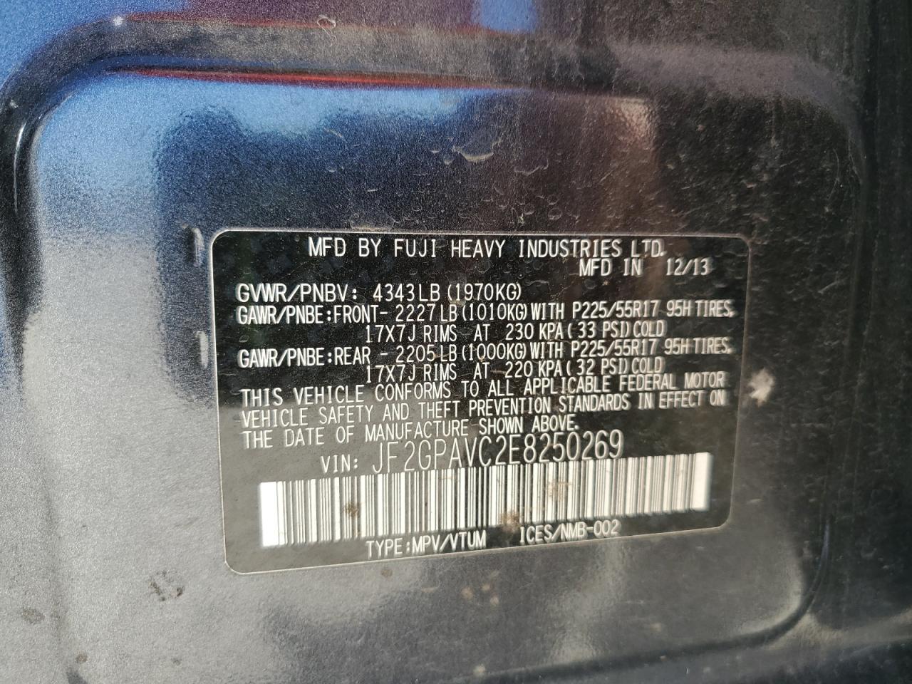 SUBARU XV 2.0 PREMIUM